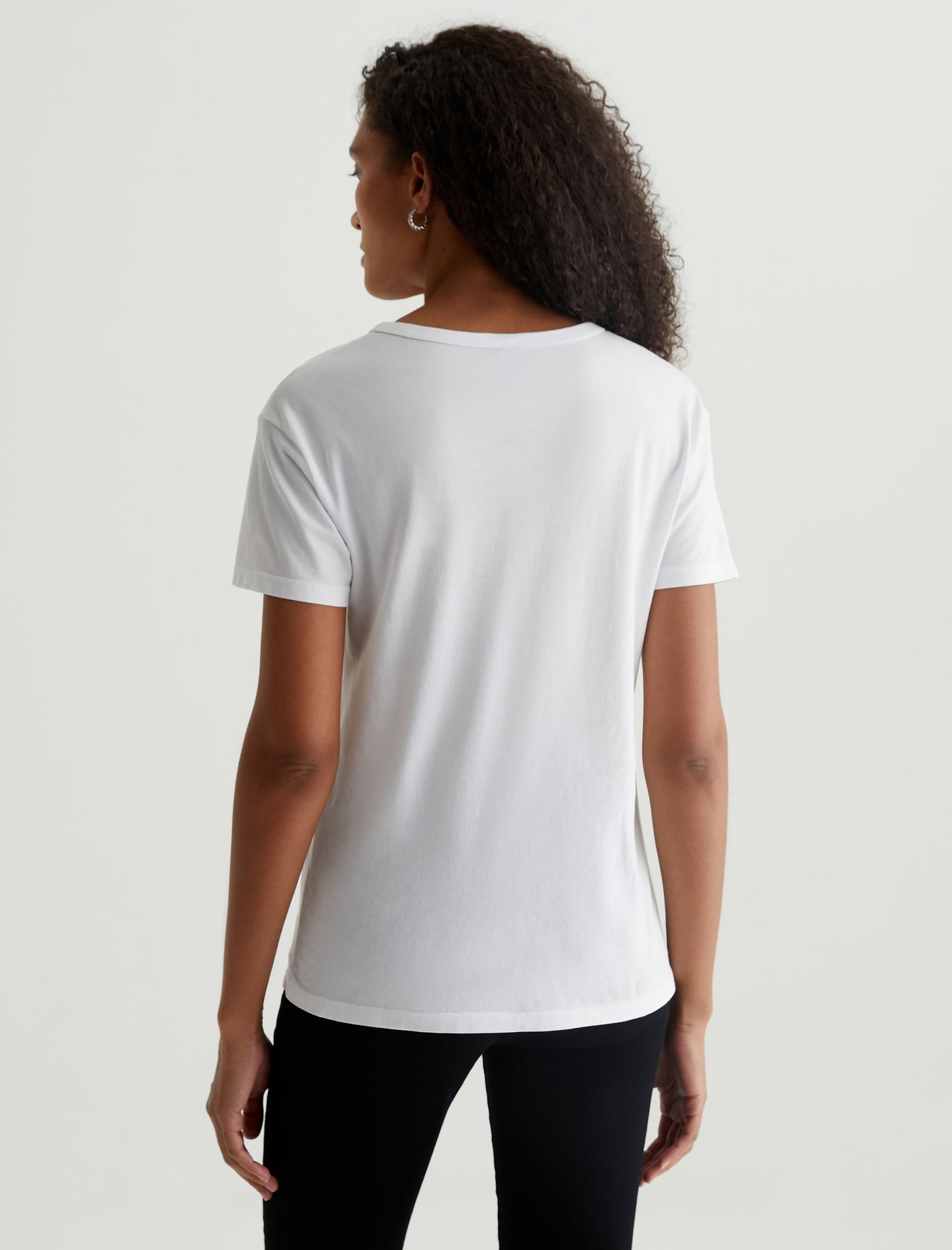 Aspen U True White Relaxed U Neck T-Shirt Women Top Photo 7