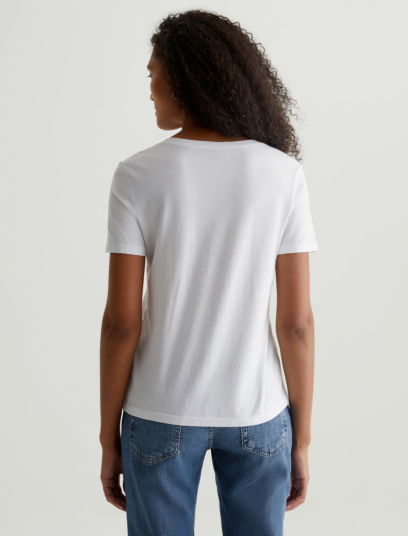 Jagger Vee True White Classic Vee Neck T-Shirt Women Top Photo 7