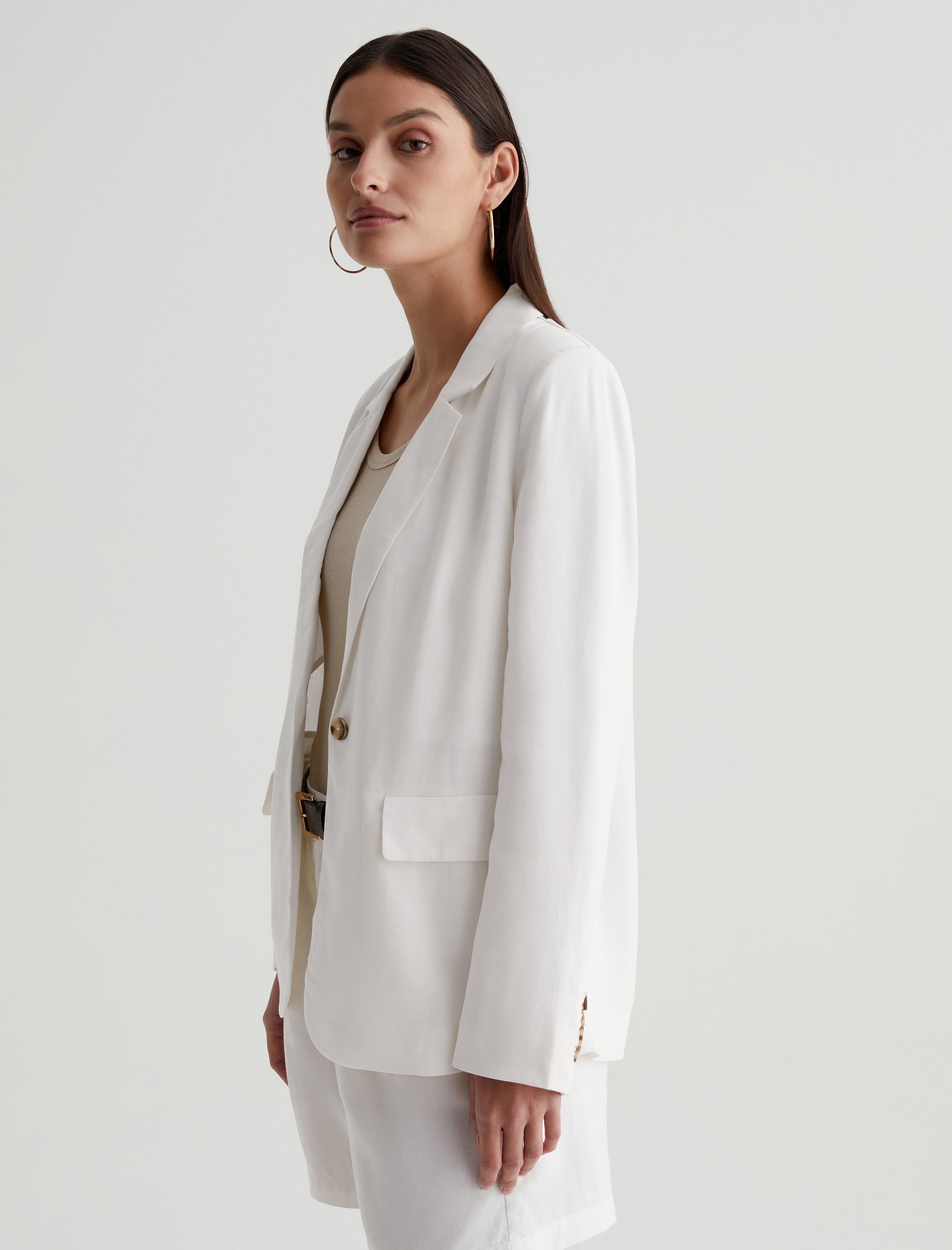 Maren Blazer Powder Relaxed Blazer Women Top Photo 2