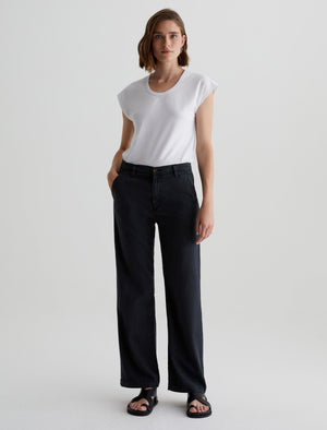 Caden Straight Sulfur Black Tailored Trouser Women Bottom Photo 1