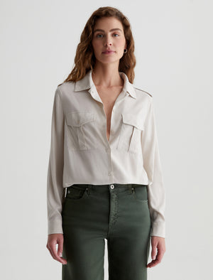 Cybil Shirt Pumice Military Shirt Women Top Photo 1