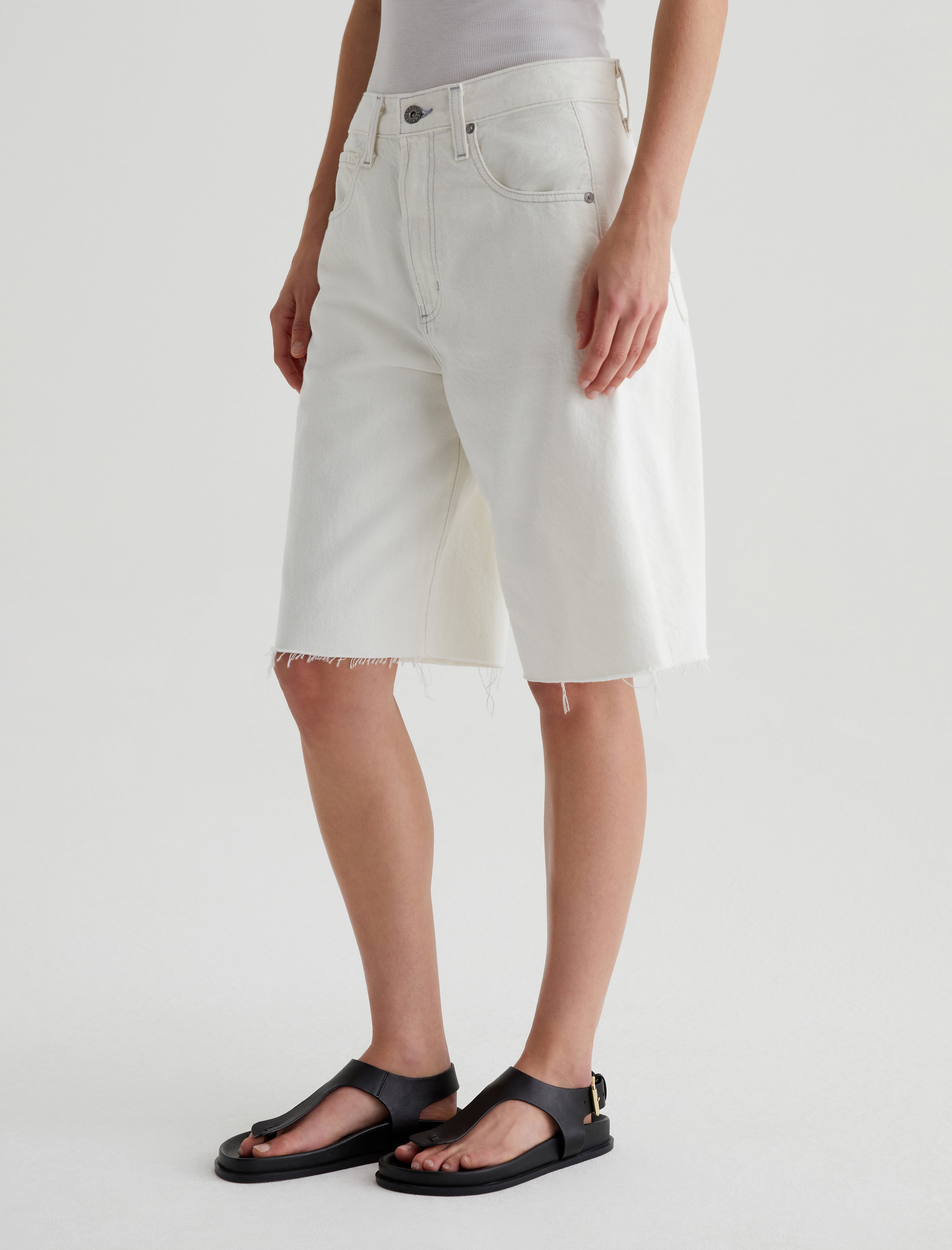 Hattie Short Ivory Mist High-Rise Bermuda Women Bottom Photo 5