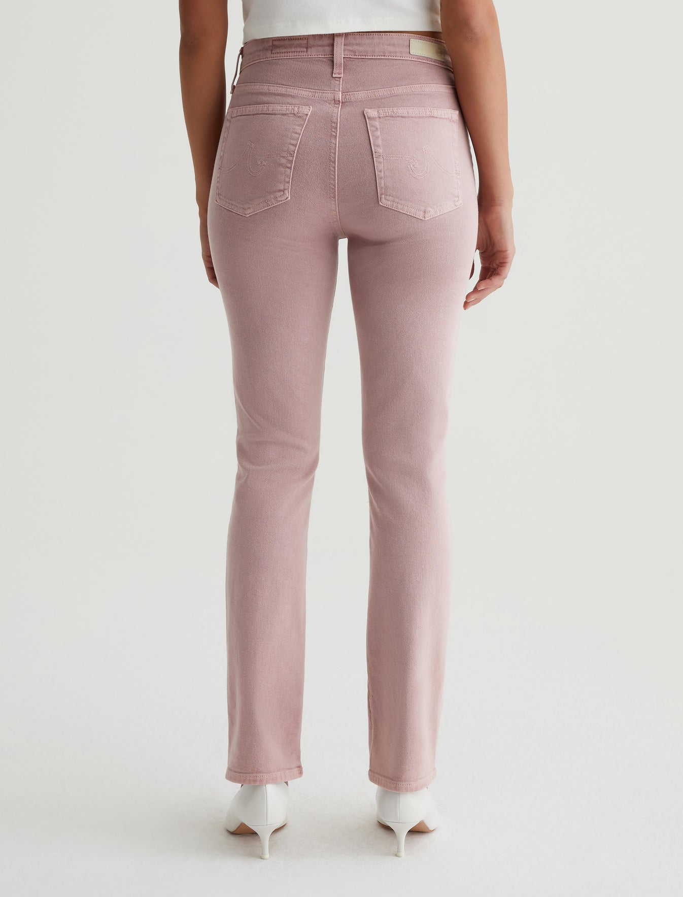 Women's Straight Leg Slim Ankle Pants - A New Day™ Light Pink 2