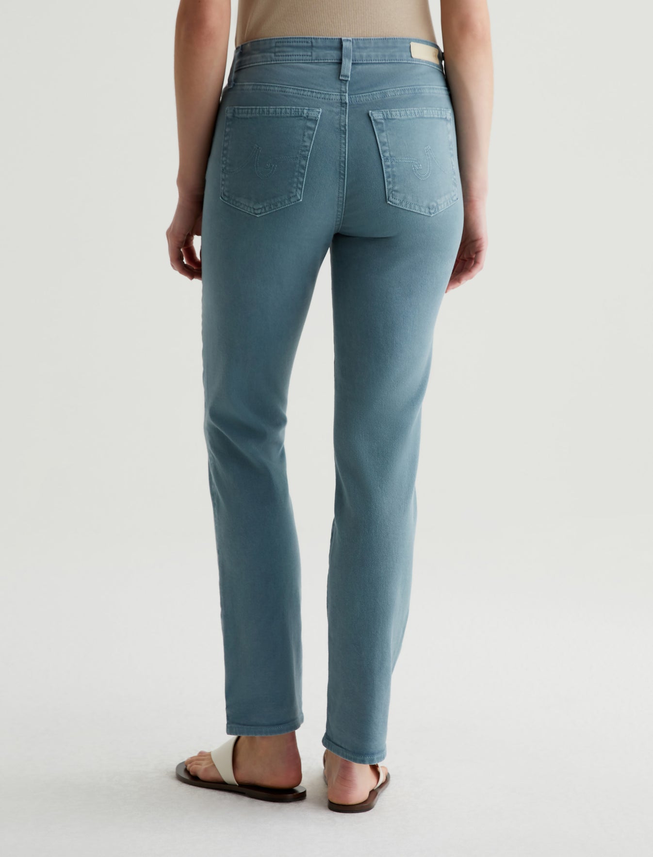 Mari Sulfur Blue Tranquil High-Rise Slim Straight Leg AG Cloud Soft Denim™ Women Bottom Photo 7