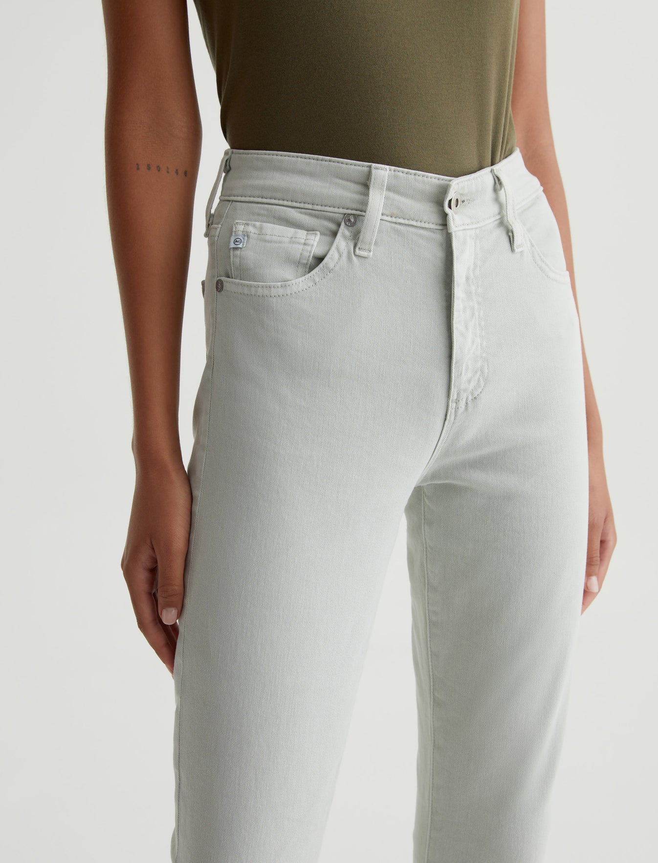 Womens Mari Store Fresh Sage Official Jeans Sulfur AG at Crop
