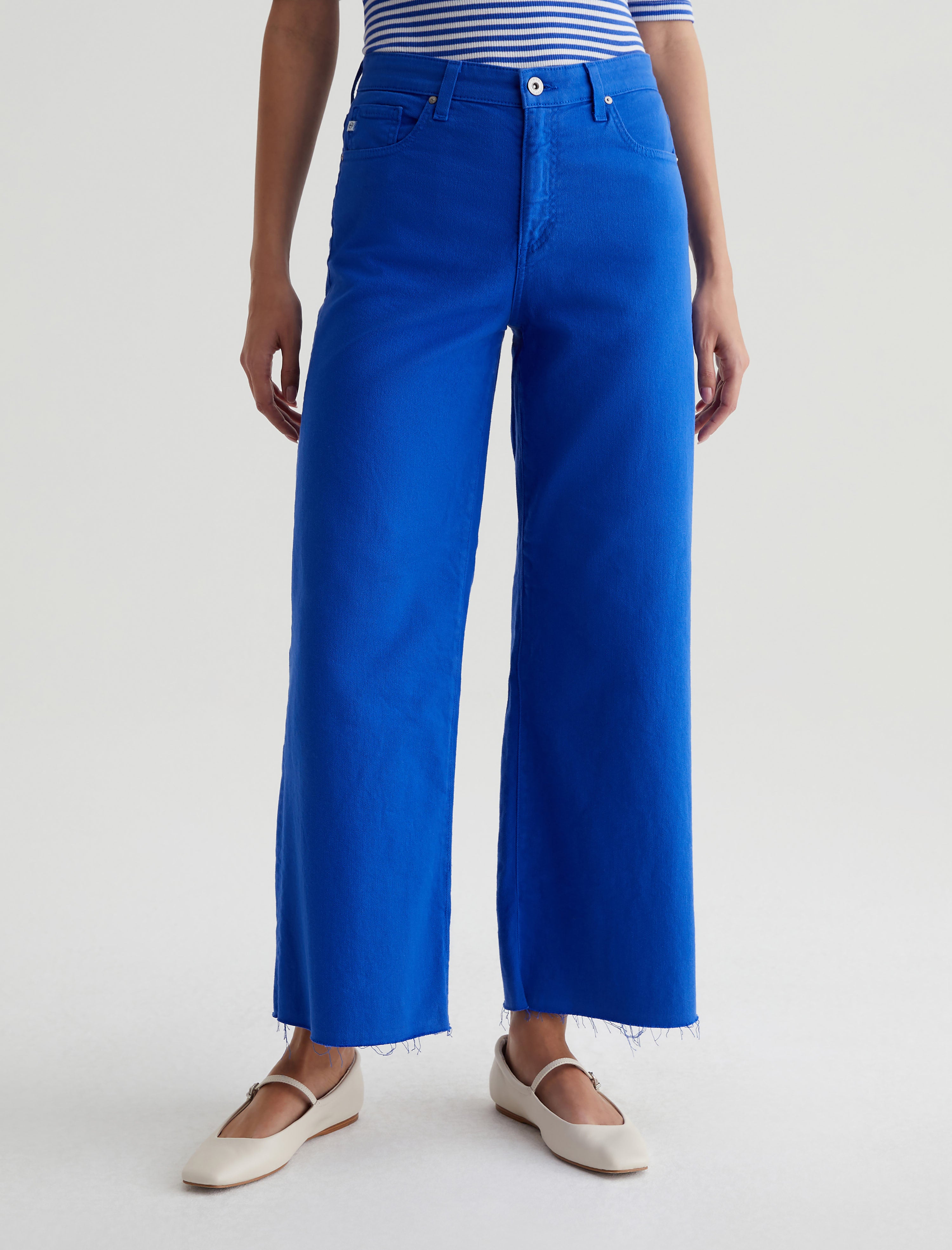 Women Saige Wide Leg Crop Electric Blue Photo 2