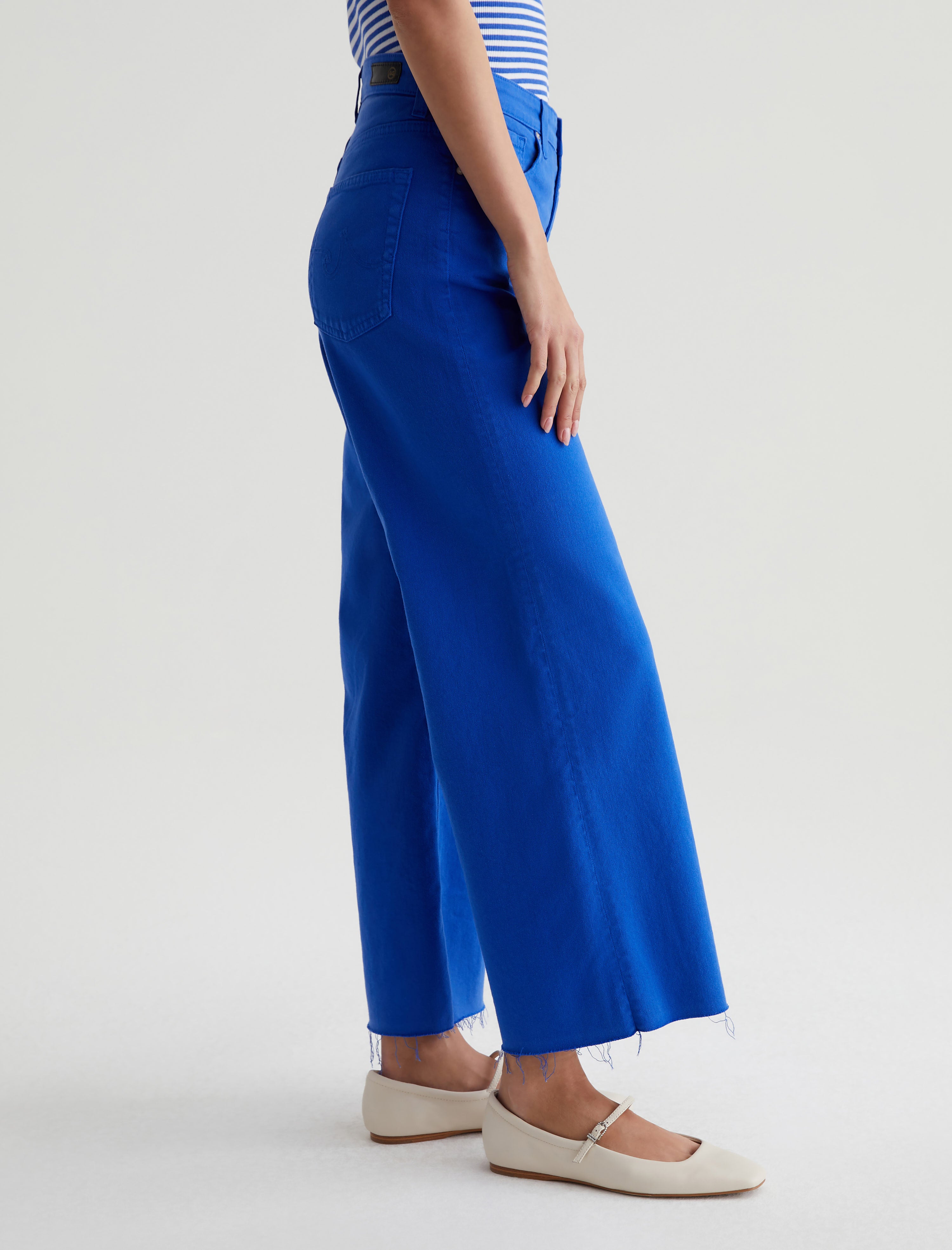 Women Saige Wide Leg Crop Electric Blue Photo 4