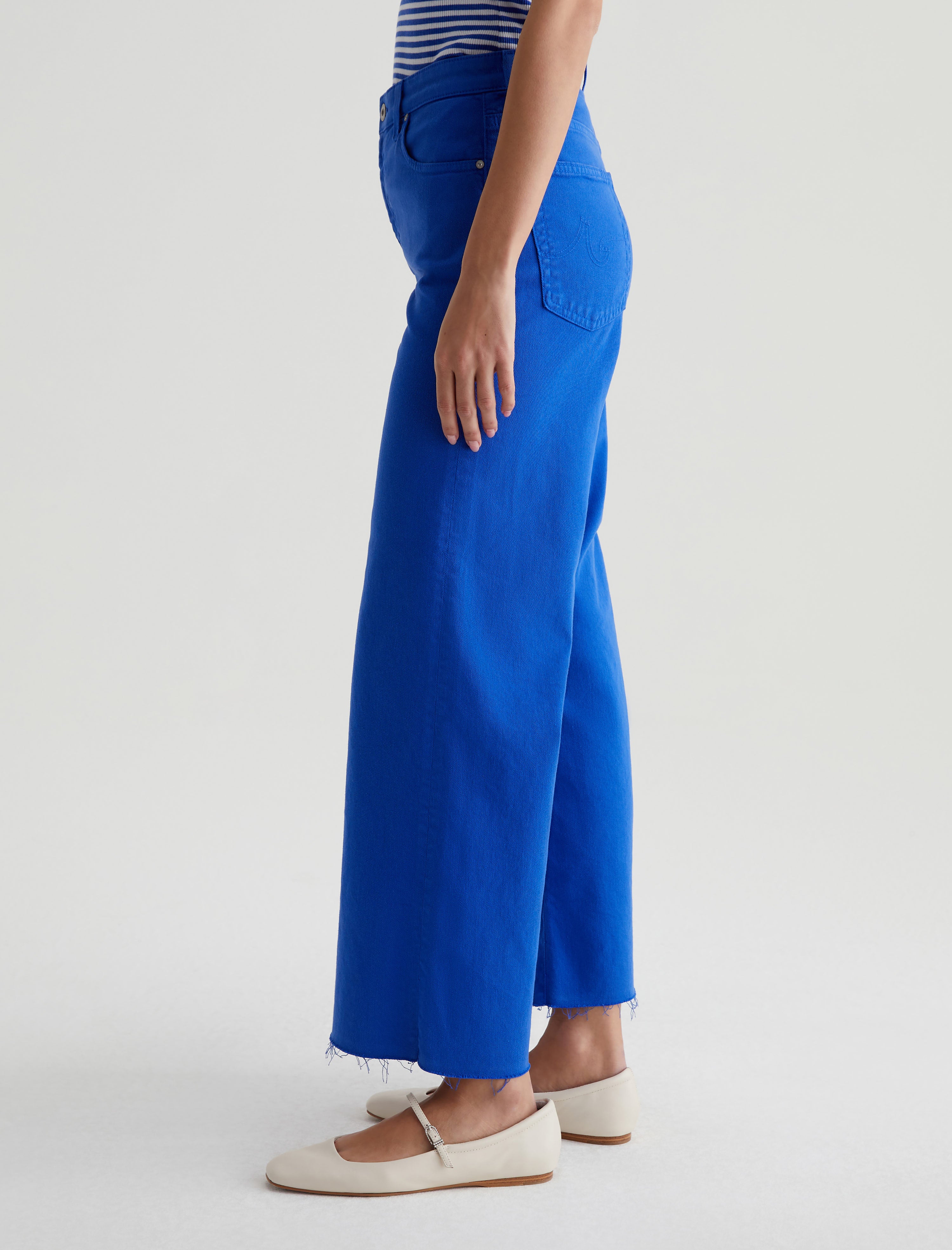 Women Saige Wide Leg Crop Electric Blue Photo 6