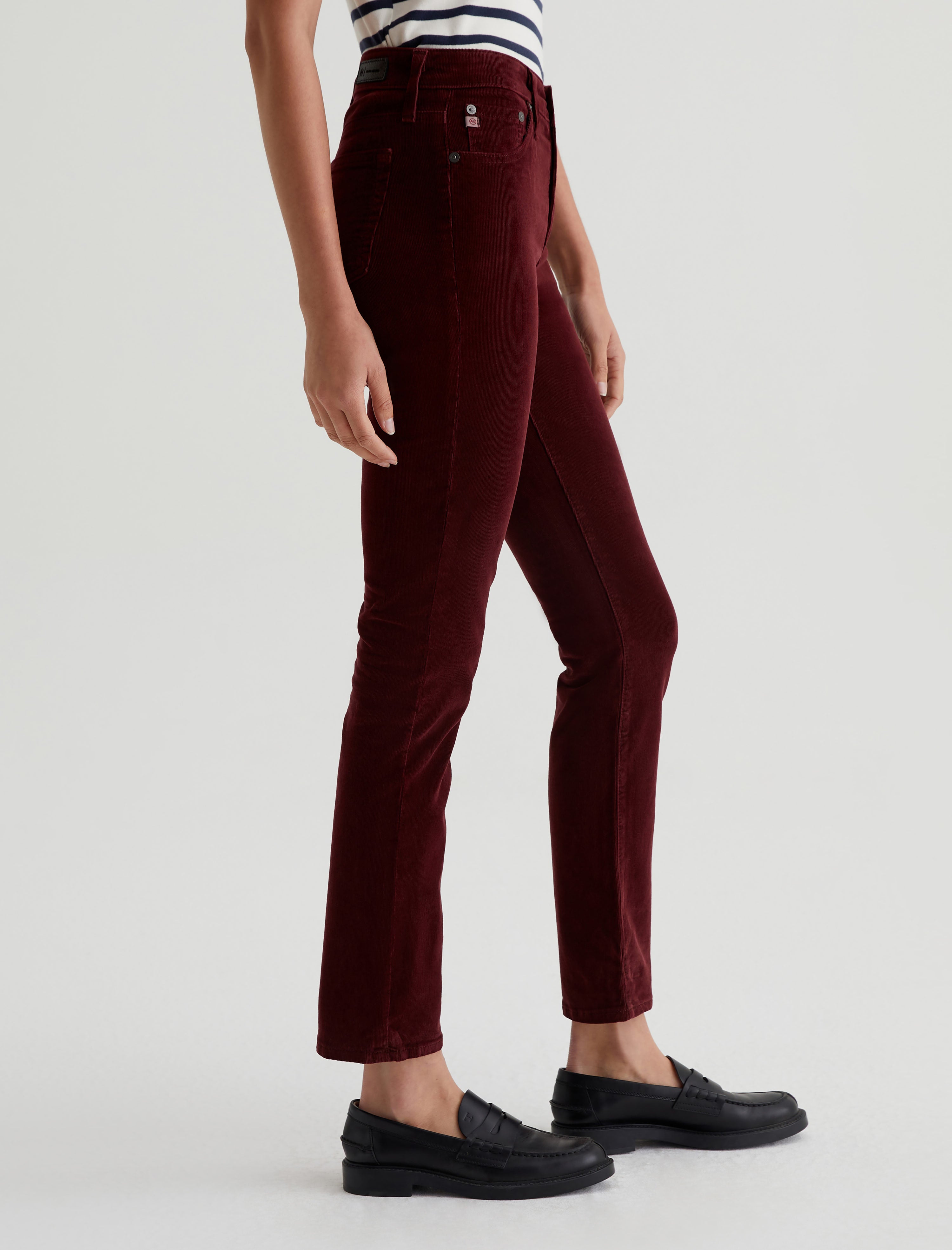 Womens Mari 1 Year Hi-White Dark Plum at AG Jeans Official Store