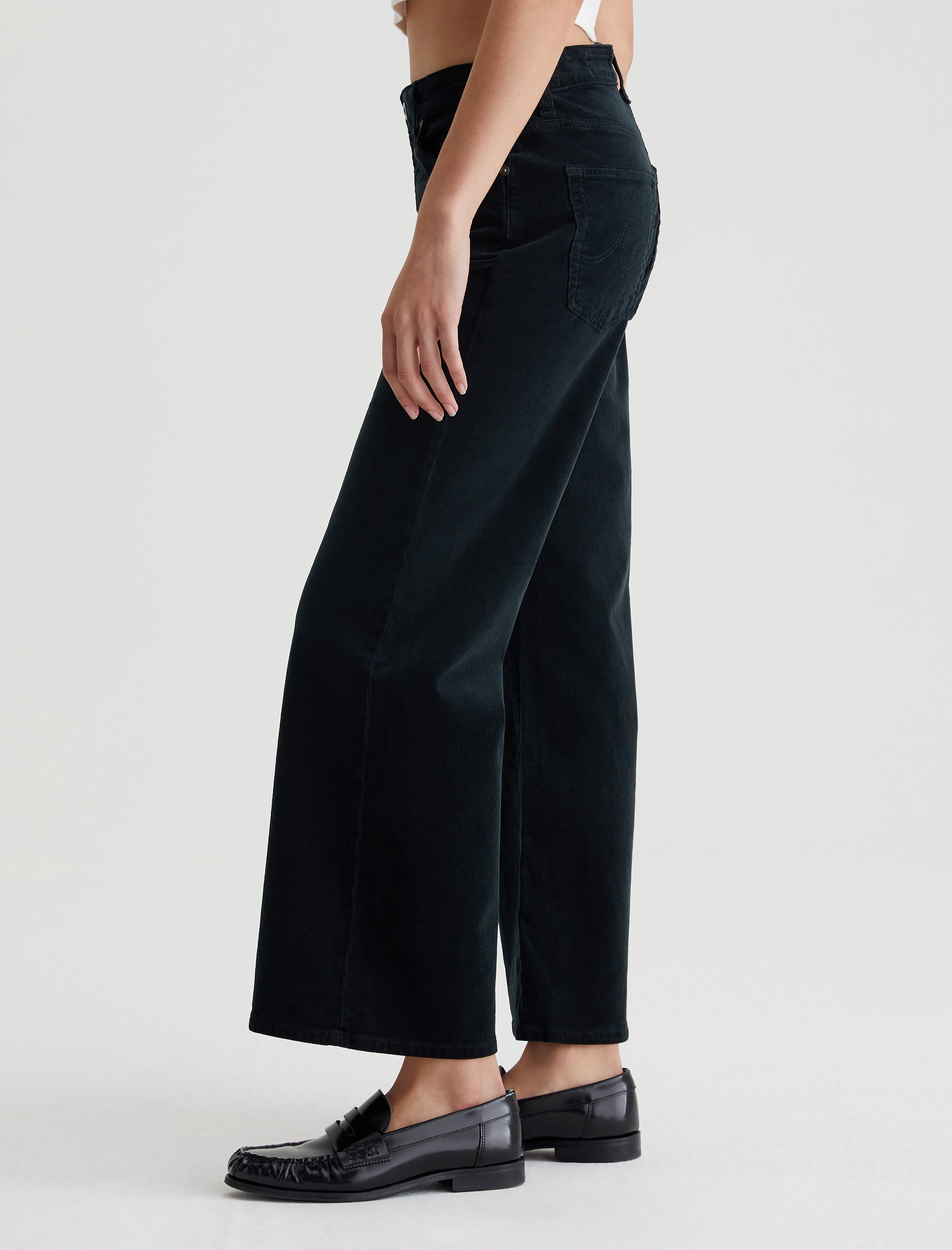 Women Saige Wide Leg Crop Atlantic Night at AG Jeans Official Store
