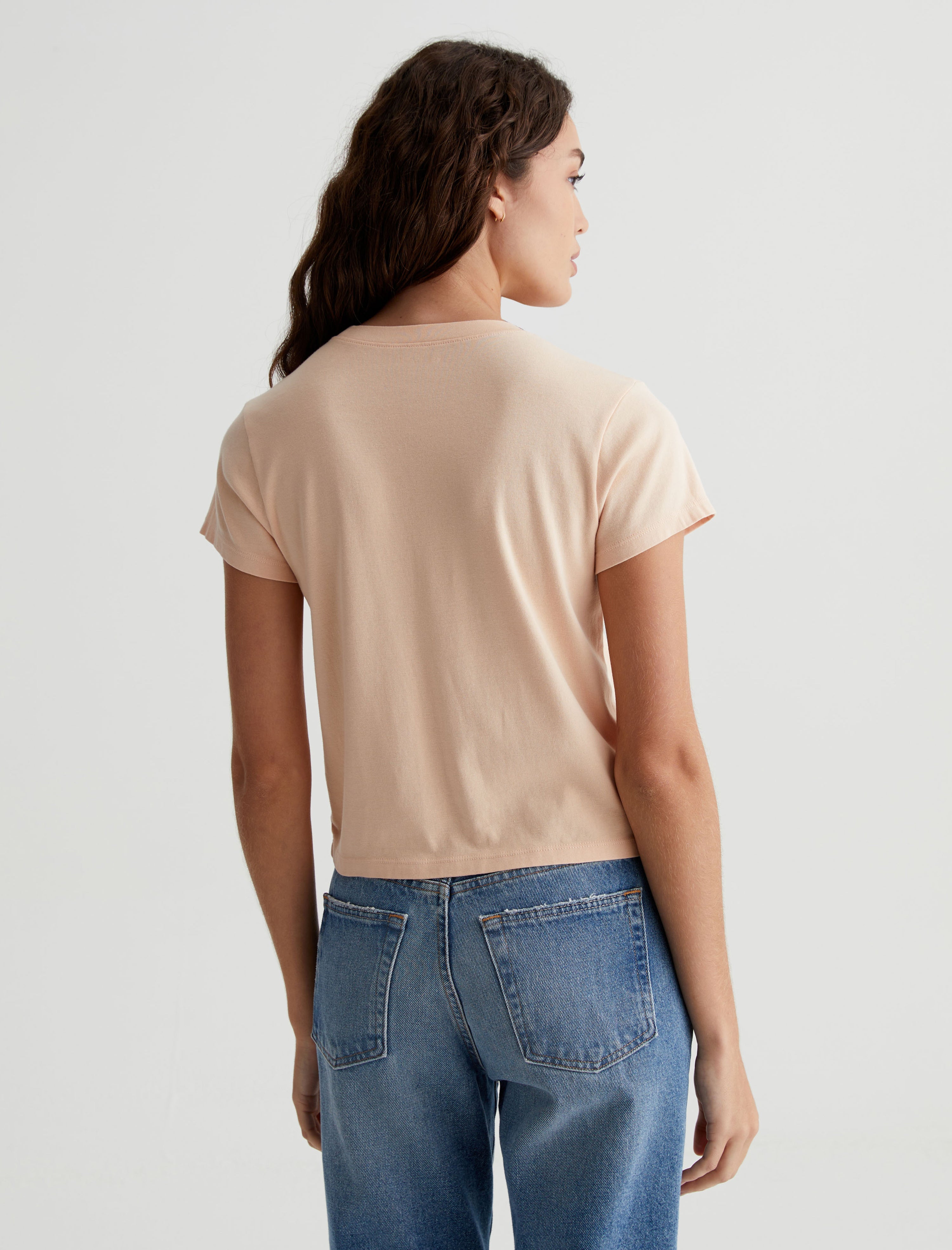 Womens Sadie Crew Mellow Peach at AG Jeans Official Store