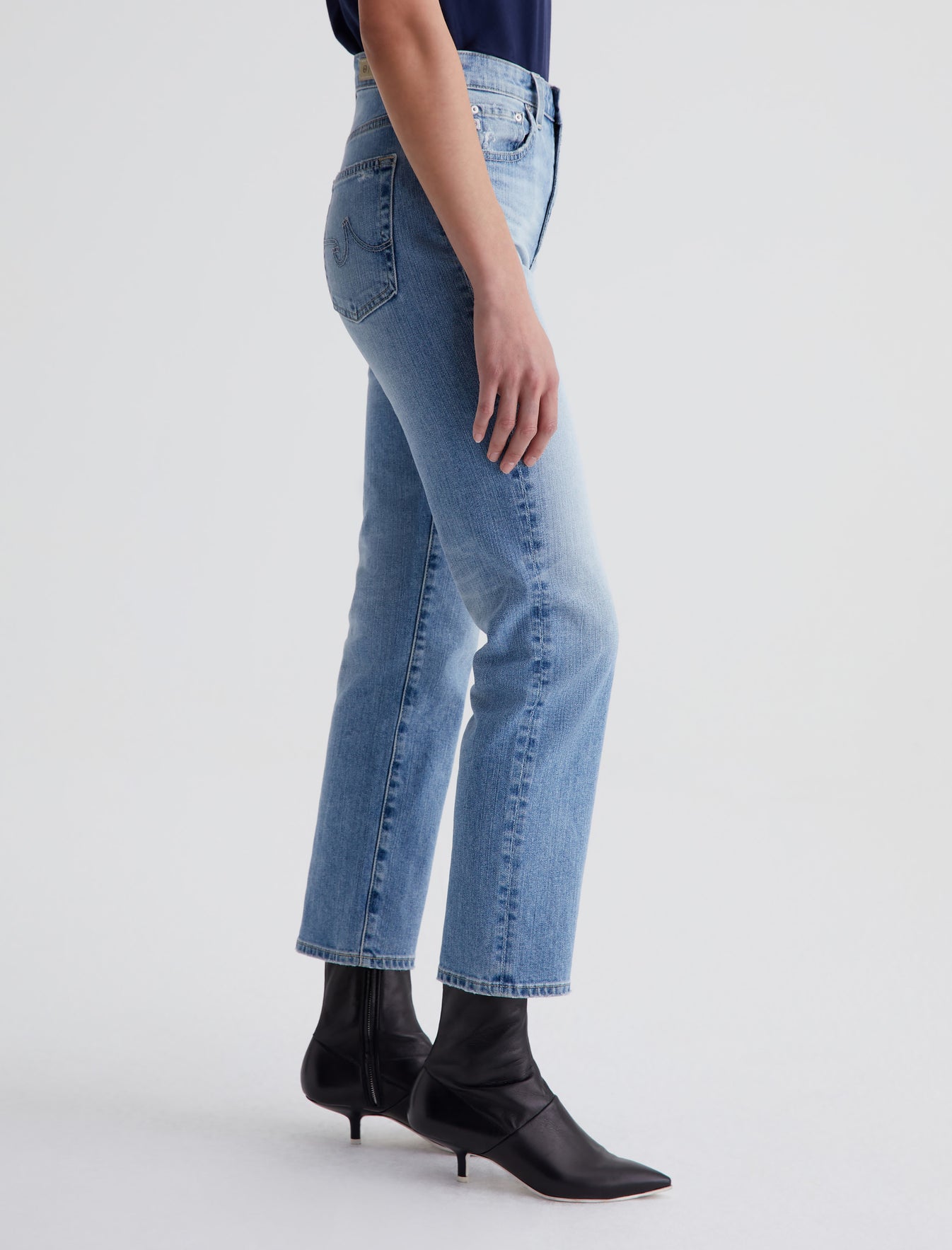 Saige Crop 22 Years Whisper AG-ed™ High-Rise Straight Denim Women Bottom Photo 4