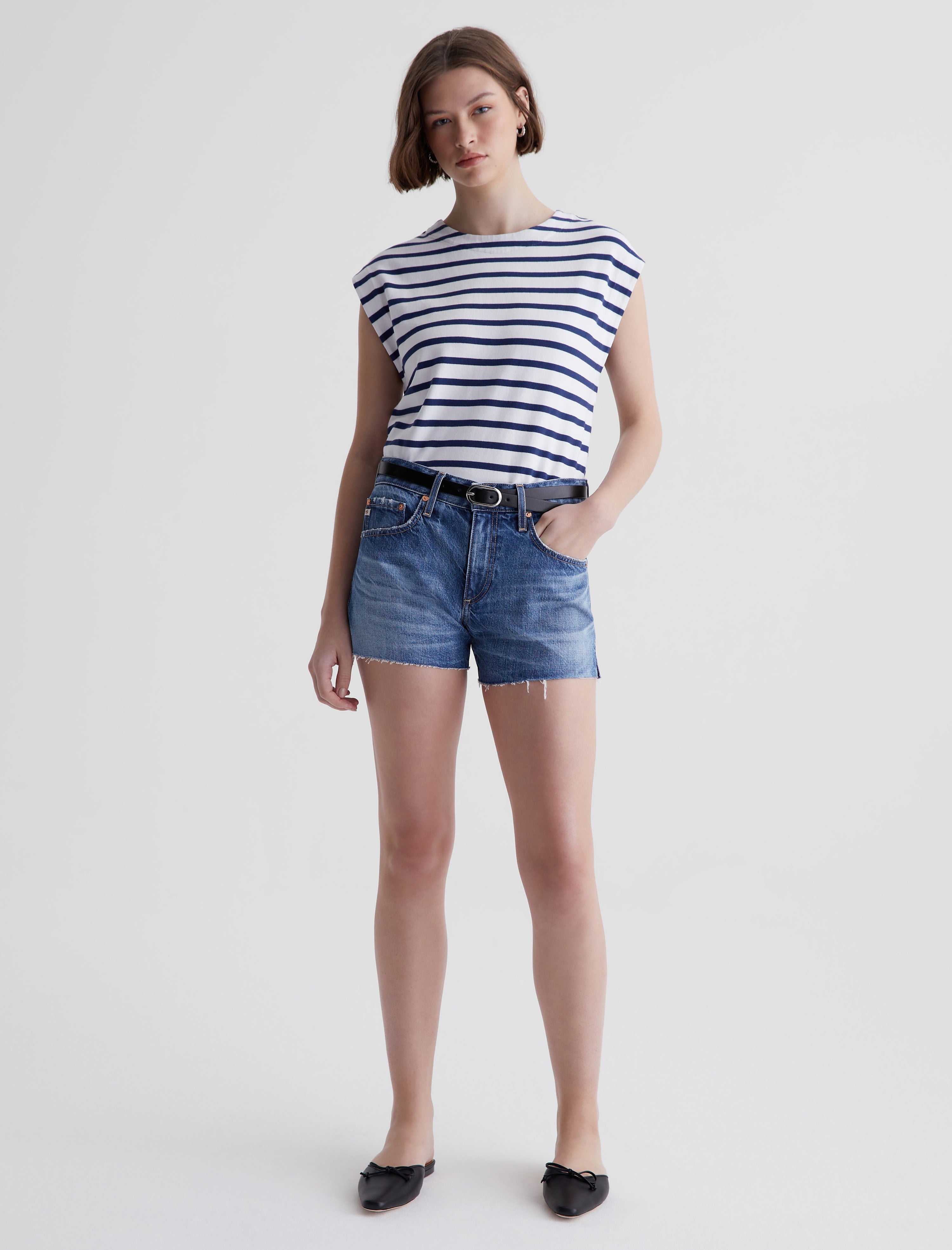 Boyfriend denim shorts womens online