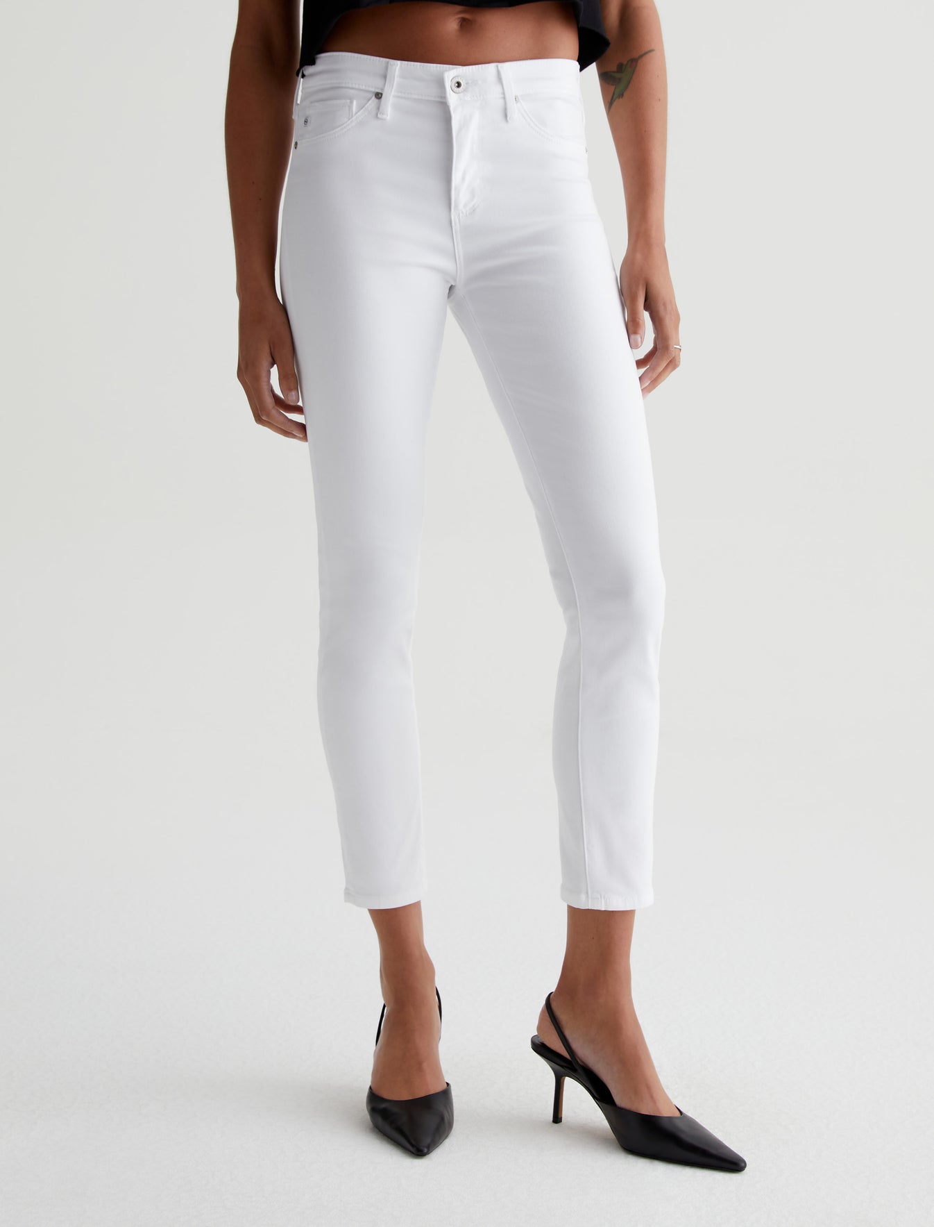 Womens Prima Crop White at AG Jeans Official Store