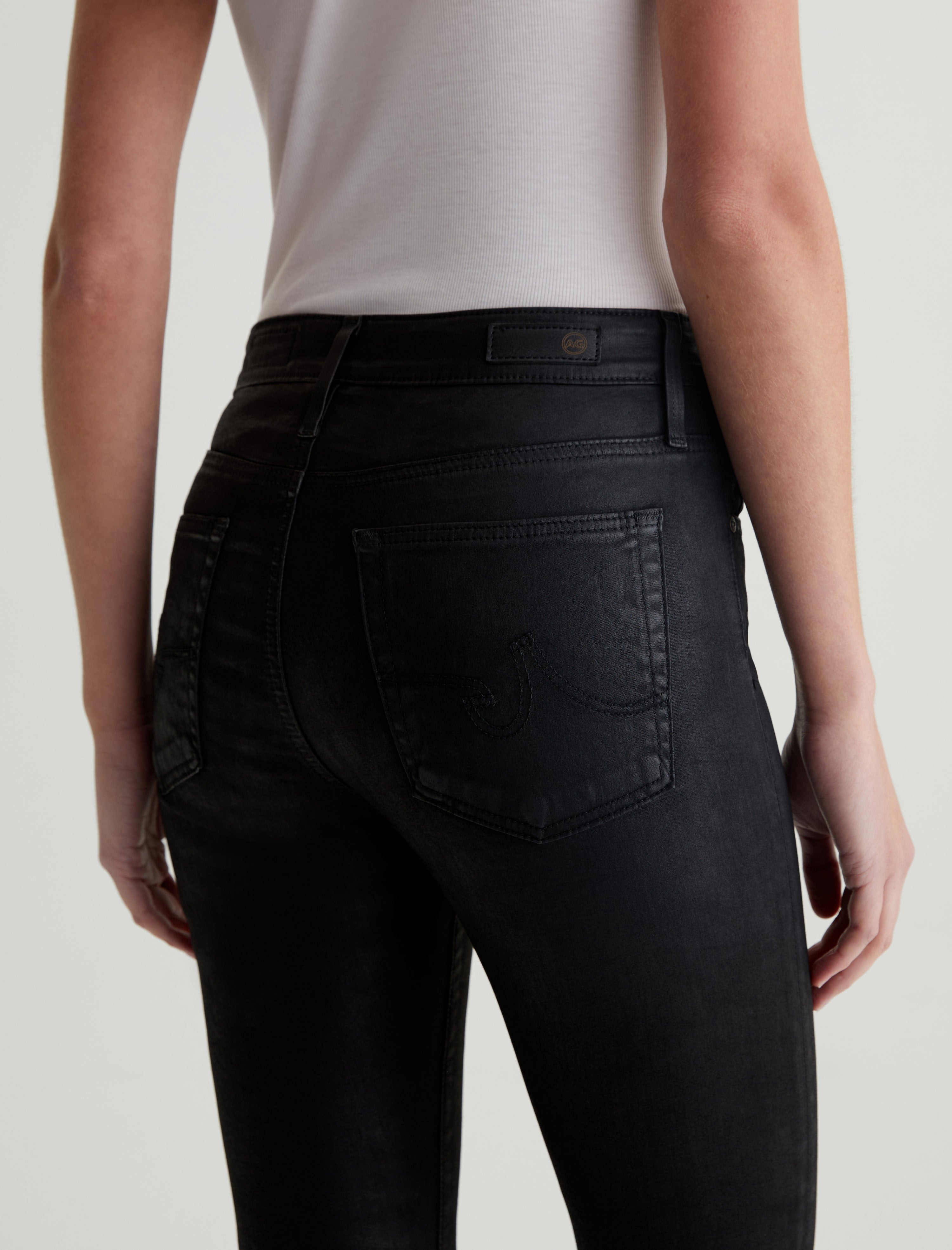 Womens Farrah Skinny Super Black at AG Jeans Official Store