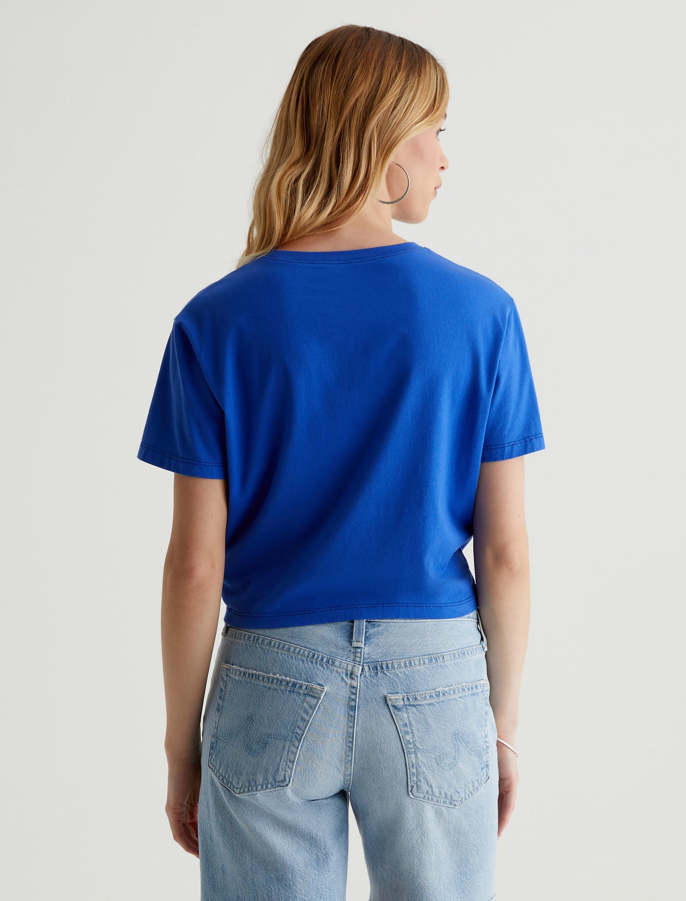 Ciara Tee Electric Blue Tucked T-Shirt Women Top Photo 7