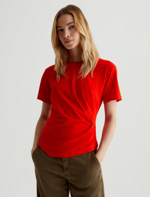 Rini Top Persimmon Side Pleat T-Shirt Women Top Photo 1