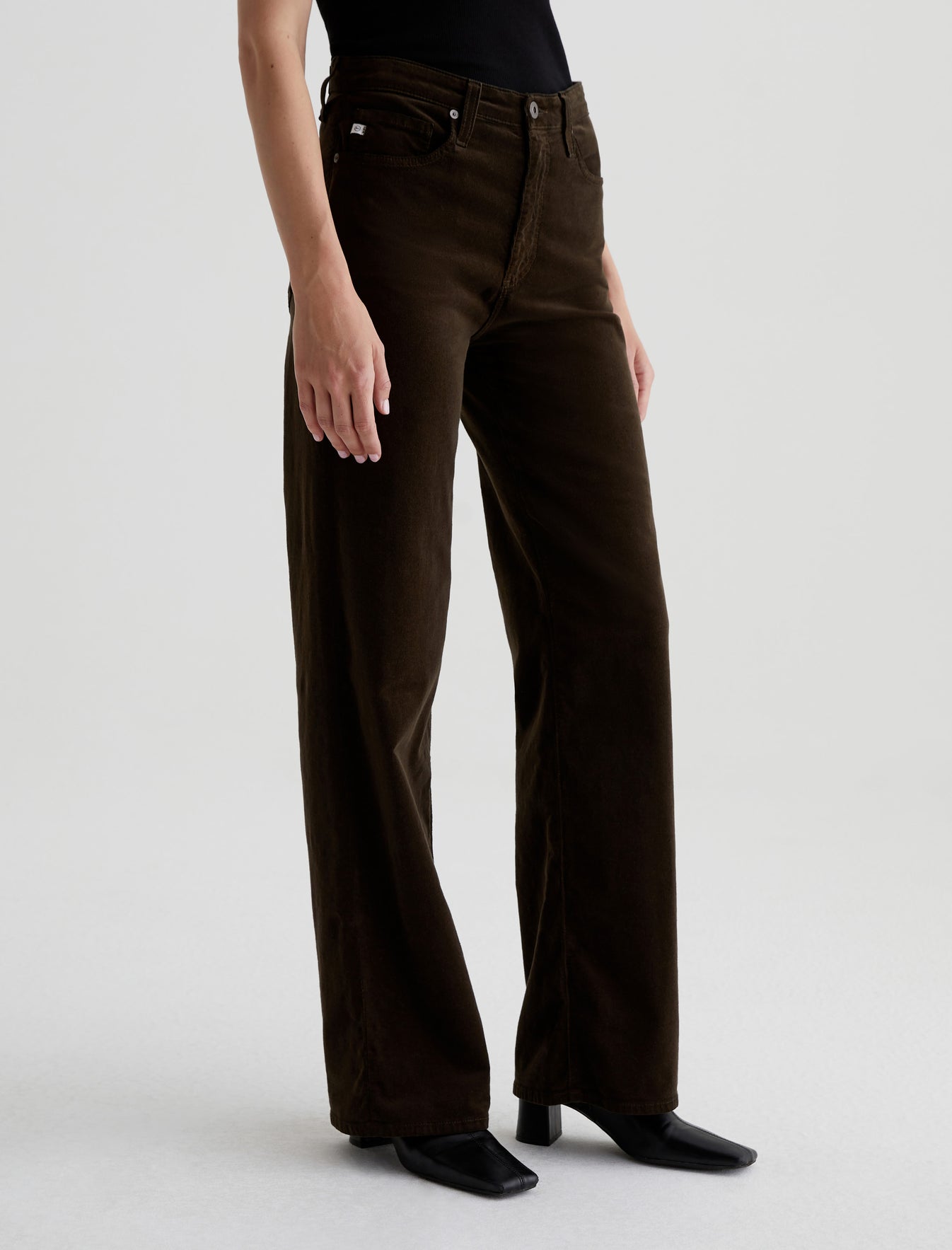 Kora Rich Umber Corduroy High-Rise Wide Leg Women Bottom Photo 4