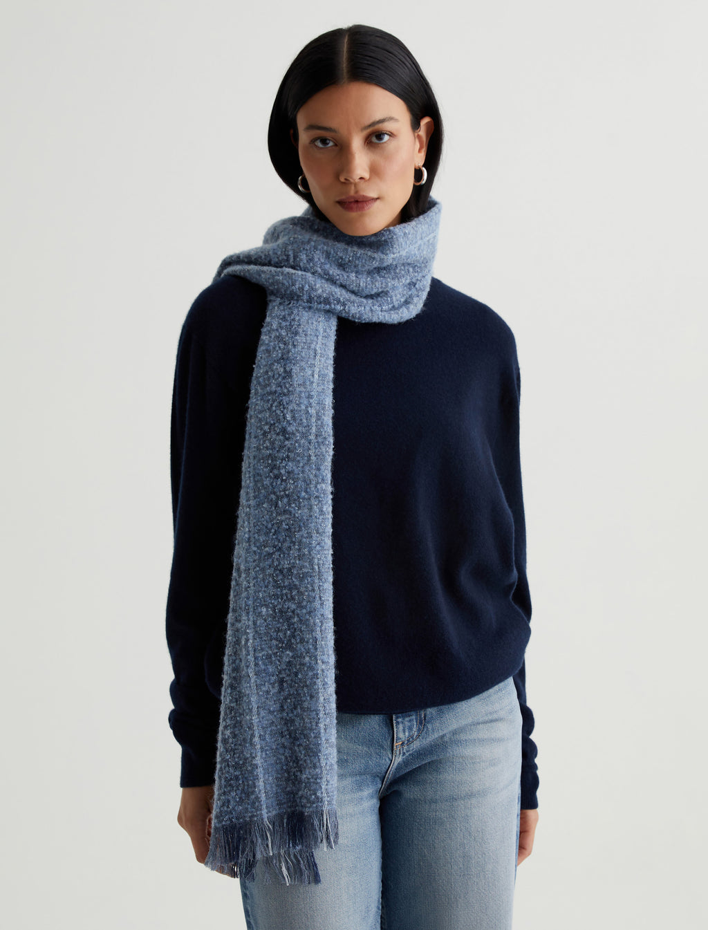 Accessory Arden AG Jeans Official Wool Store Scarf Indigo at Stripe