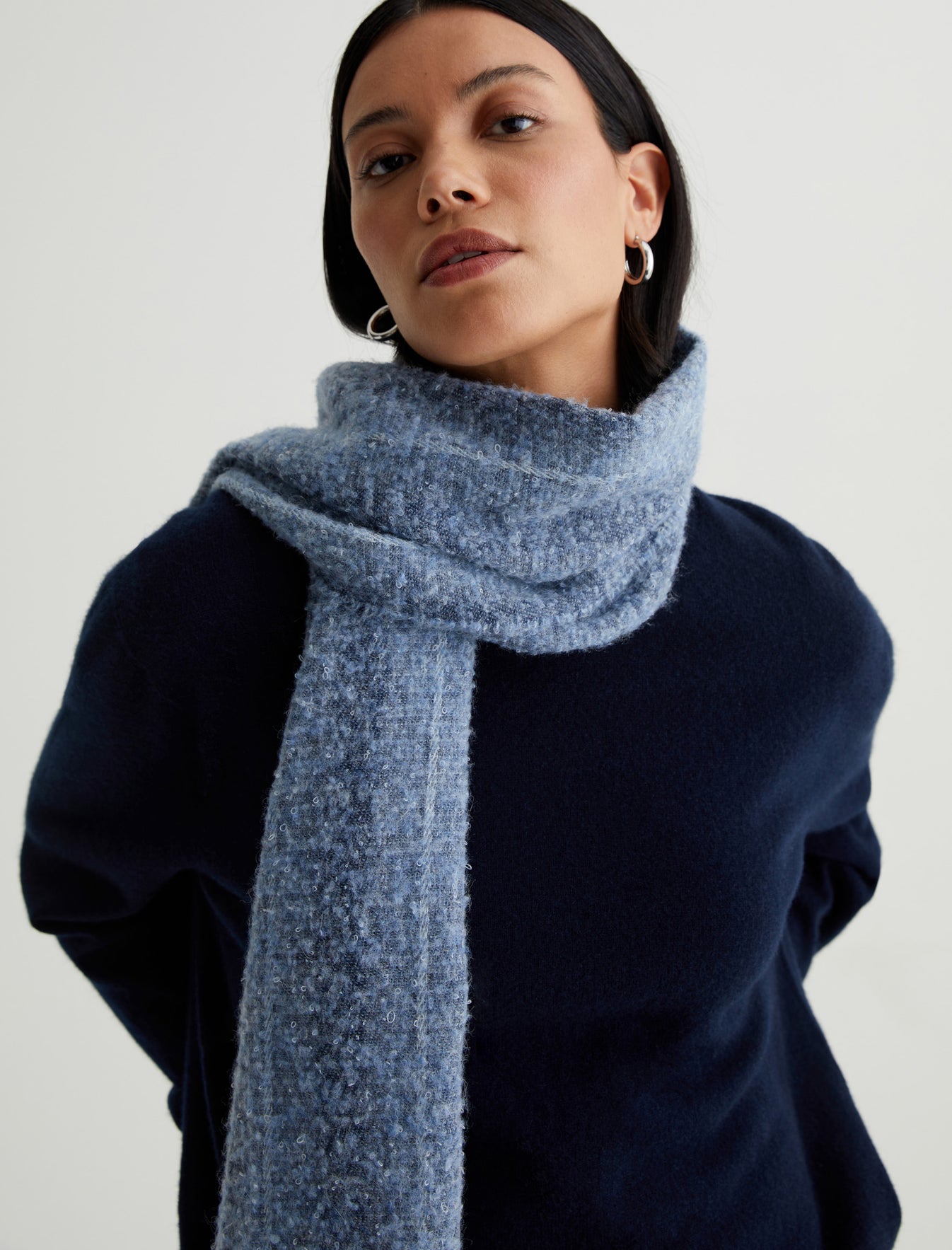 Accessory Arden Scarf Jeans Wool Store Stripe at Official AG Indigo