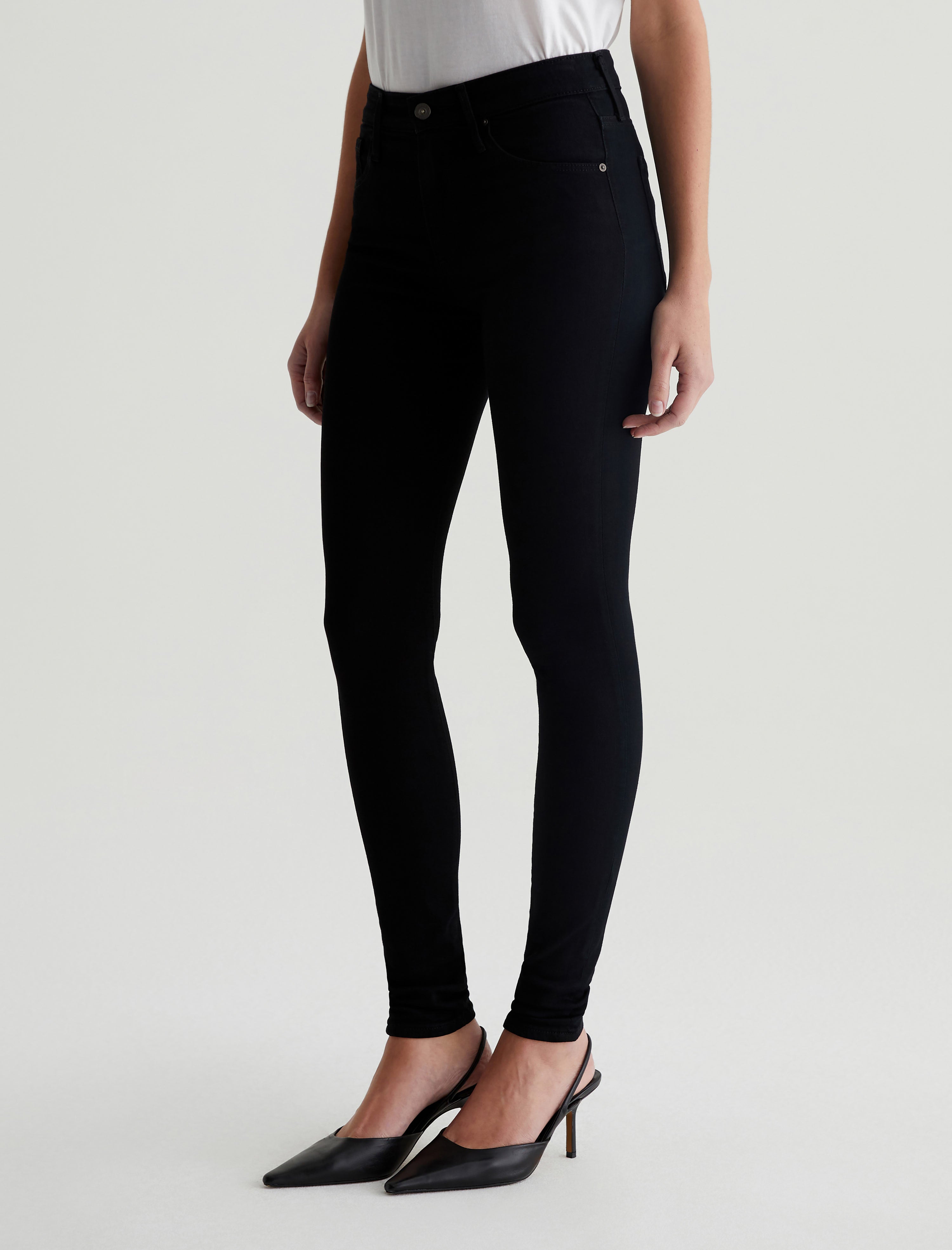 Womens Farrah Skinny Super Black at AG Jeans Official Store