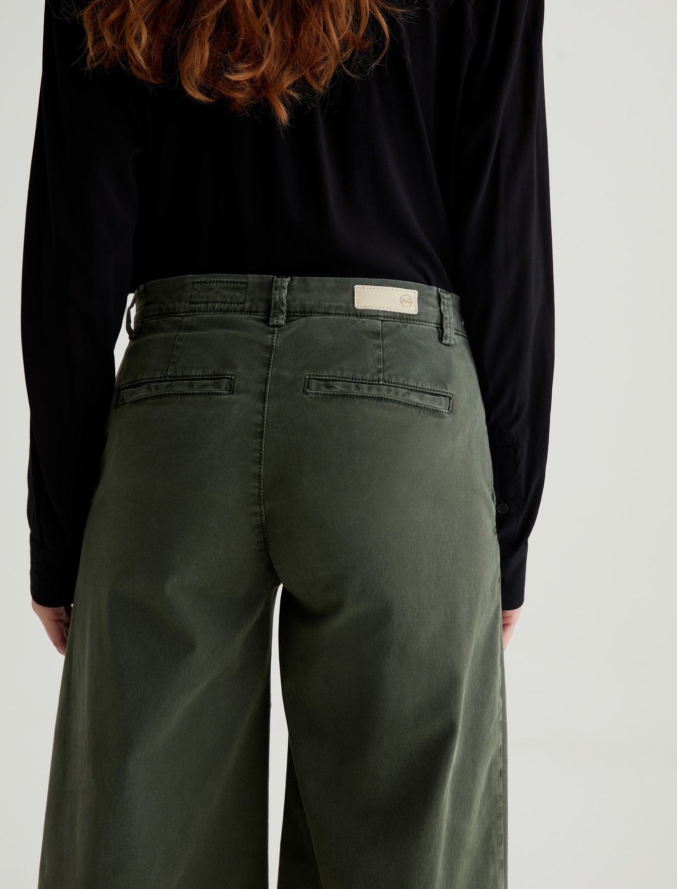 Caden Wide Leg Sulfur Dark Thyme Tailored Trouser Women Bottom Photo 6