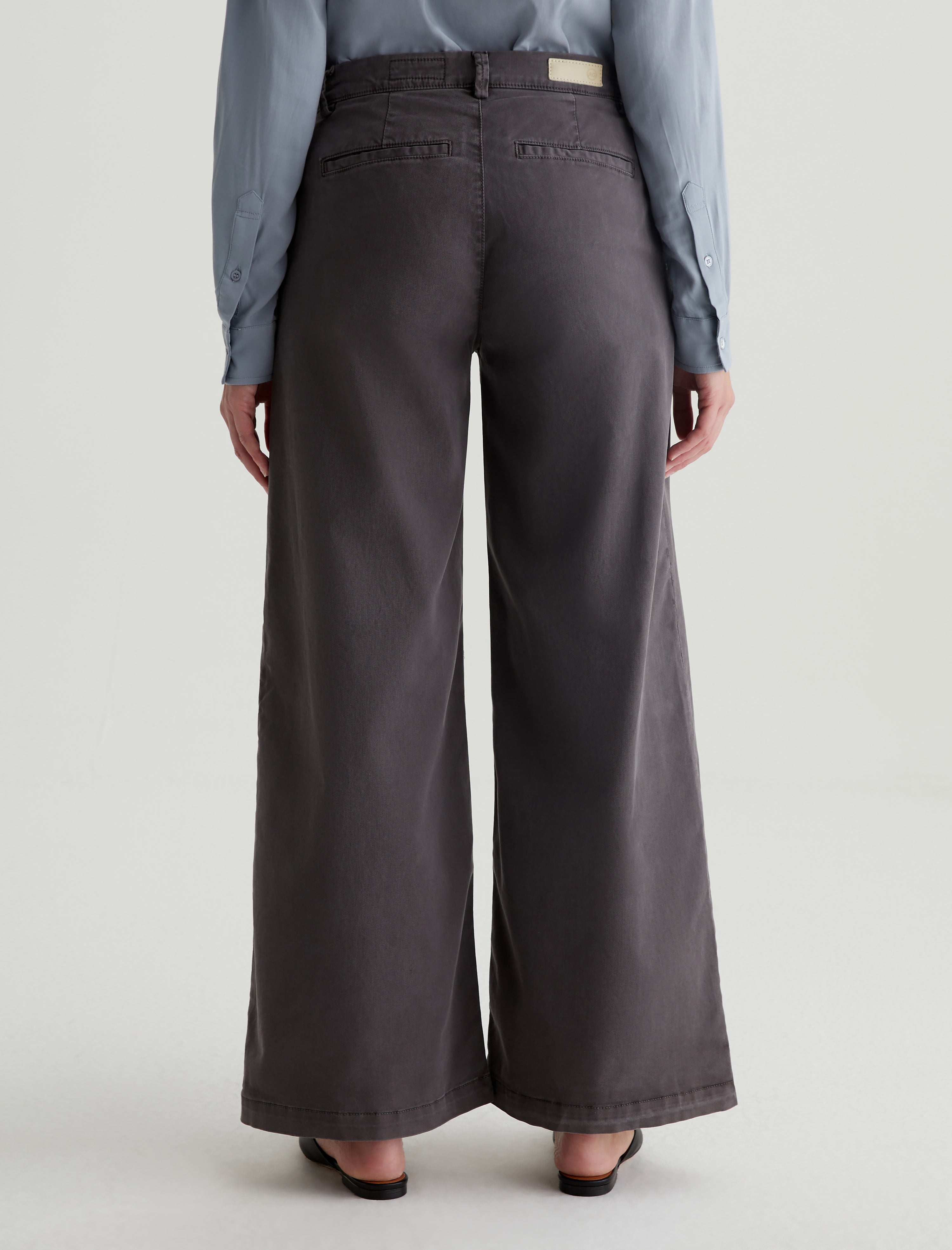 Caden Wide Leg Sulfur Misty Grey Tailored Trouser Women Bottom Photo 7