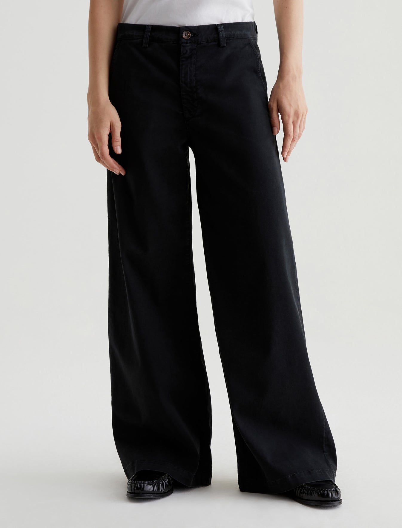 Caden Wide Leg Sulfur Black Tailored Trouser Women Bottom Photo 2