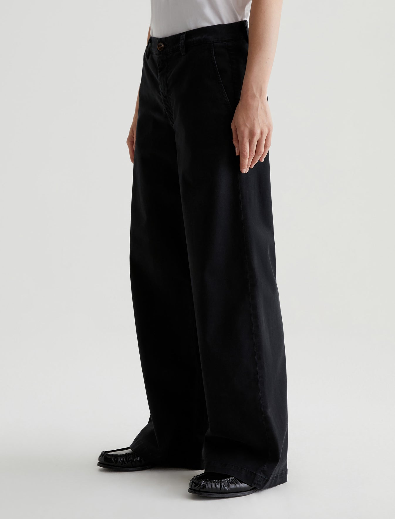 Caden Wide Leg Sulfur Black Tailored Trouser Women Bottom Photo 5