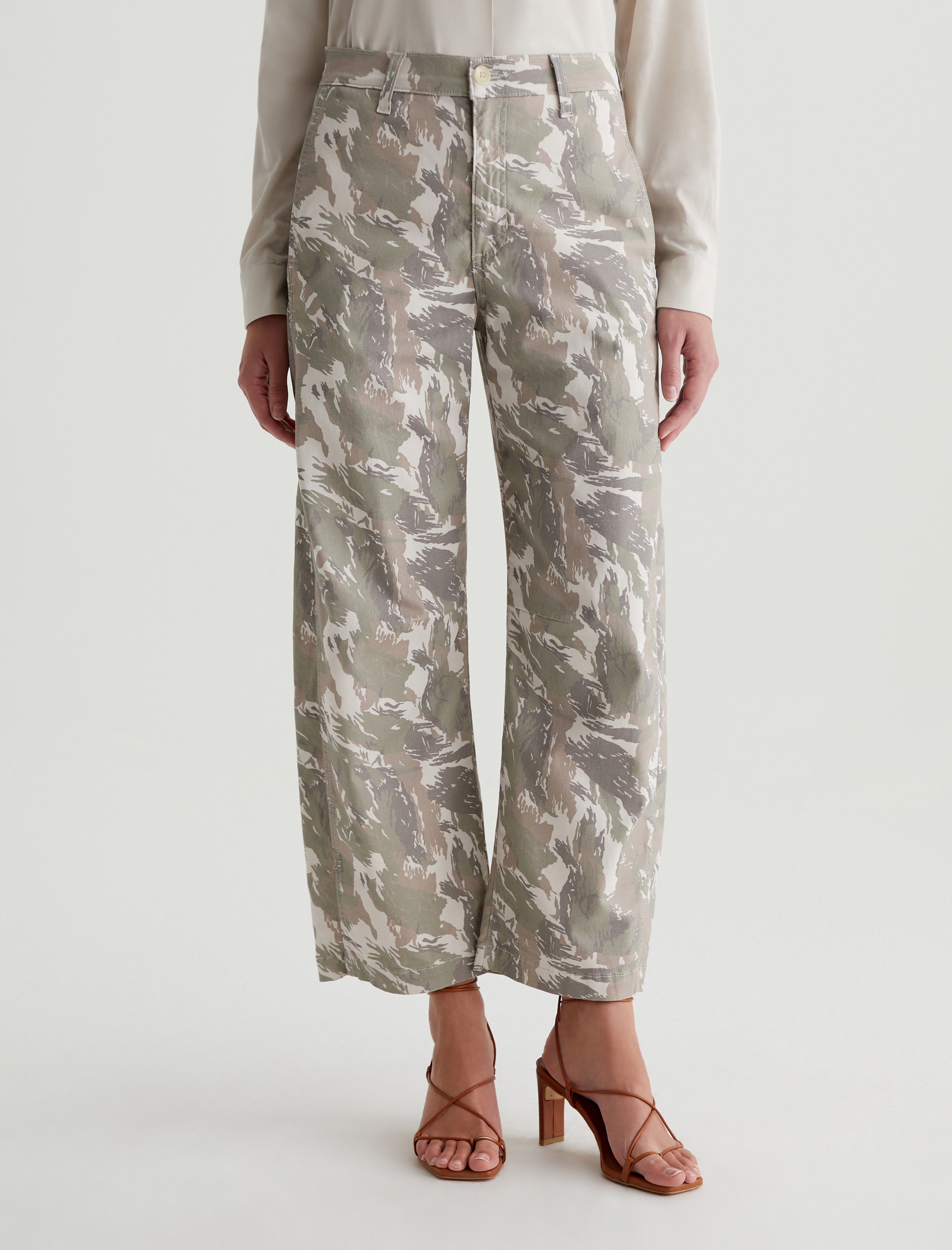 Fiona Urban Camo Grey Multi High-Rise Barrel Women Bottom Photo 2