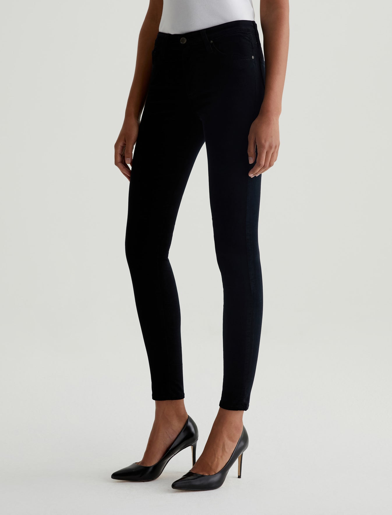 Farrah Super Black Velvet High-Rise Skinny Women Bottom Photo 4