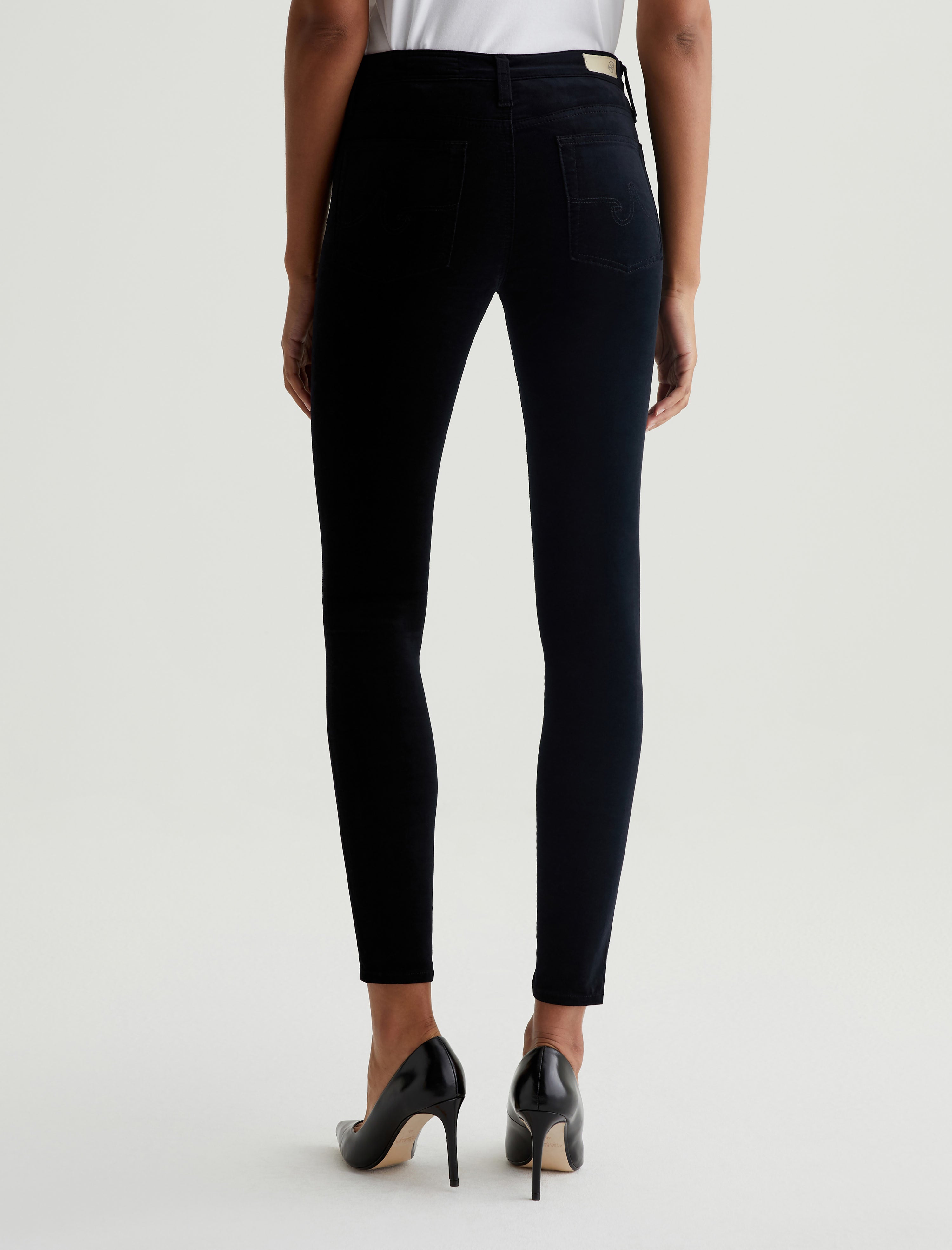 Farrah Super Black Velvet High-Rise Skinny Women Bottom Photo 7