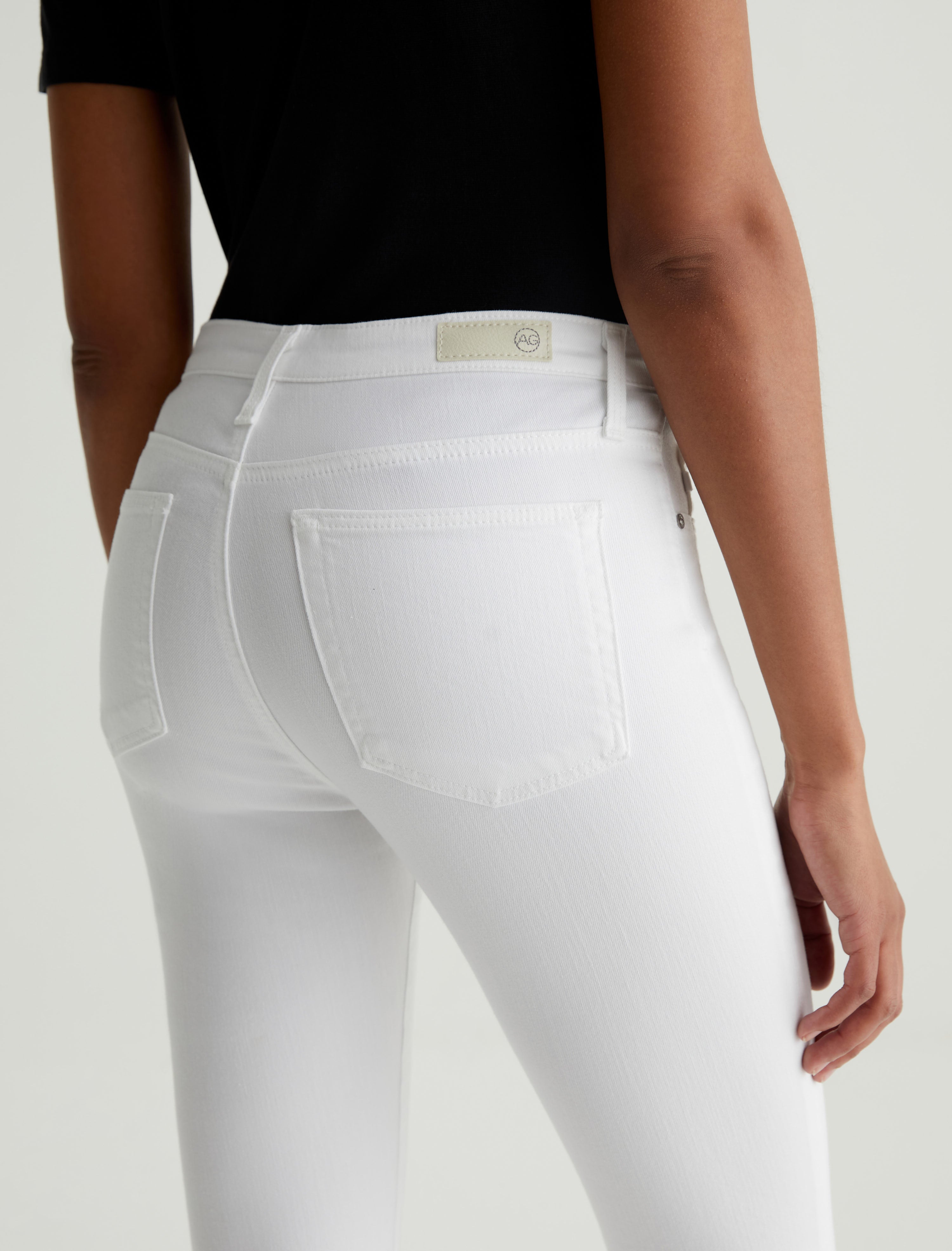 Jodi Crop White High Rise Flare Crop Women Bottom Photo 6