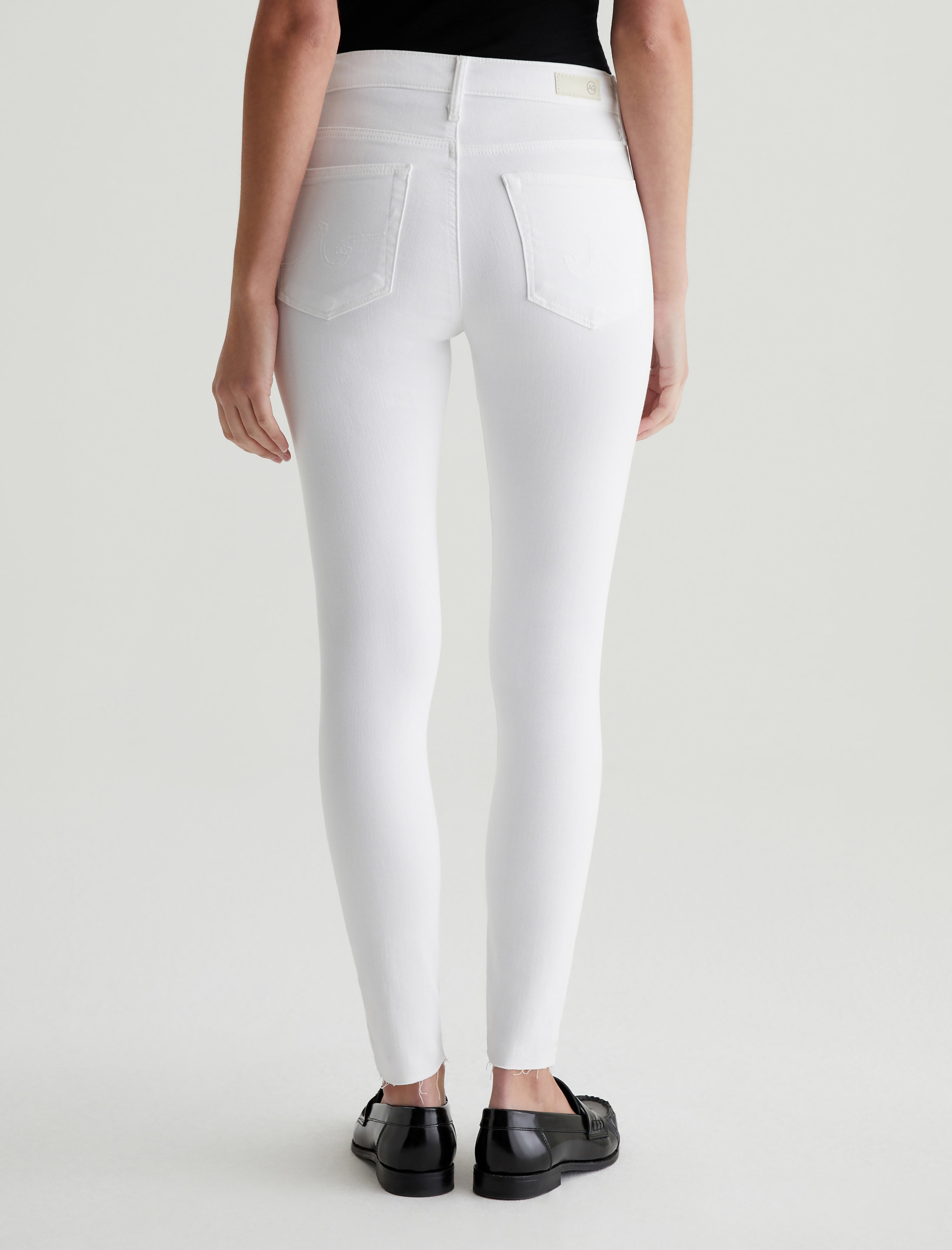 Farrah Skinny Ankle White Mid-Rise Skinny Ankle Women Bottom Photo 7