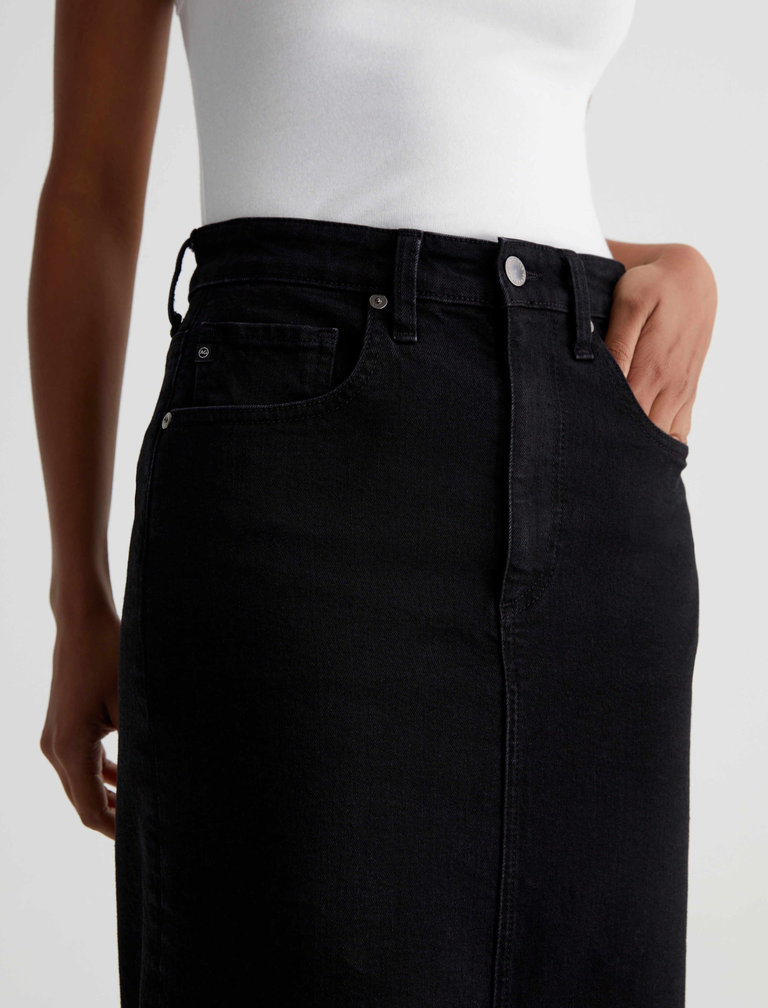 Womens Stretch Denim Skirt Pencil Straight skirts NEW Size 10 12 14 8 6  Black | eBay