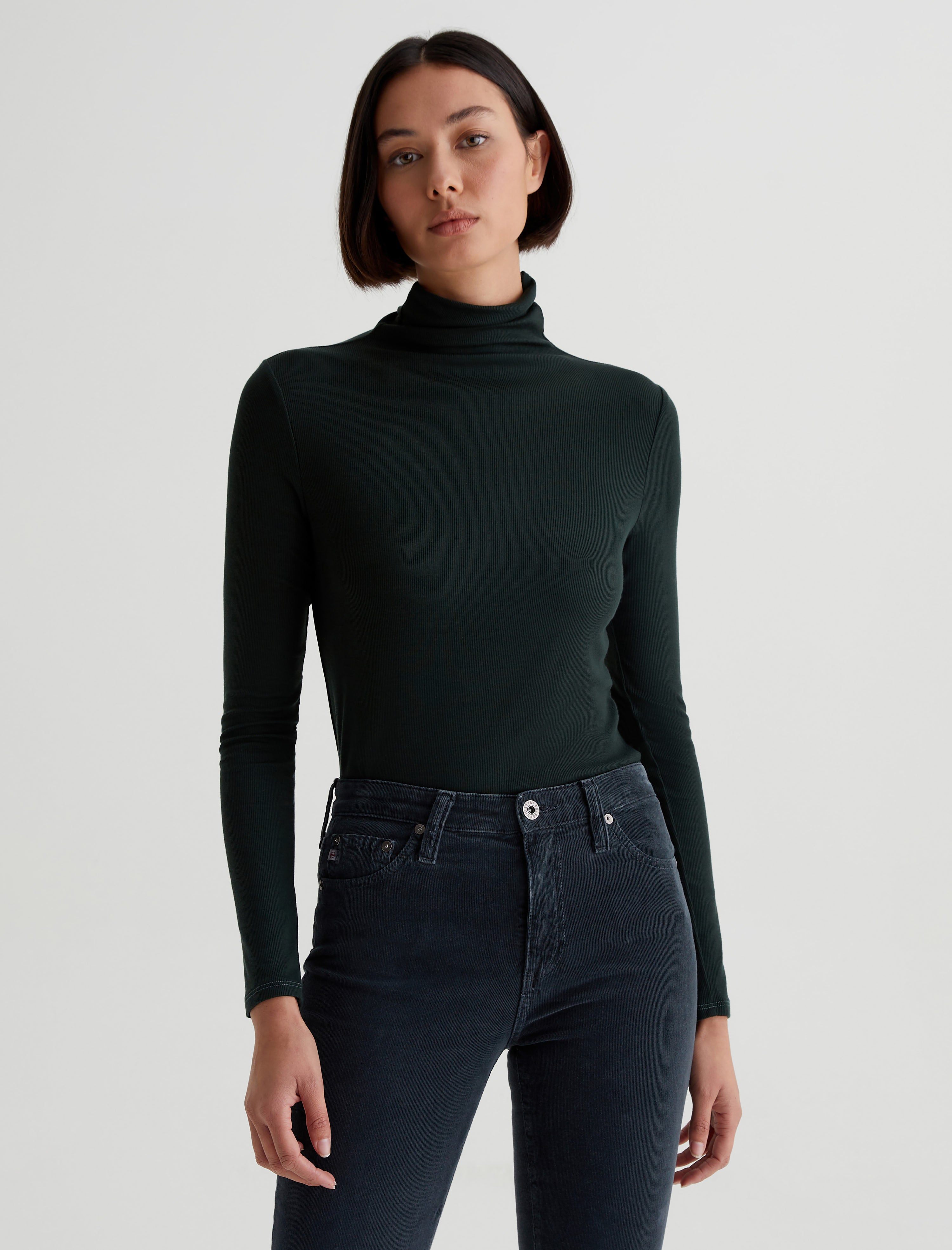 Womens Chels Turtleneck Hidden Pine at AG Jeans Official Store