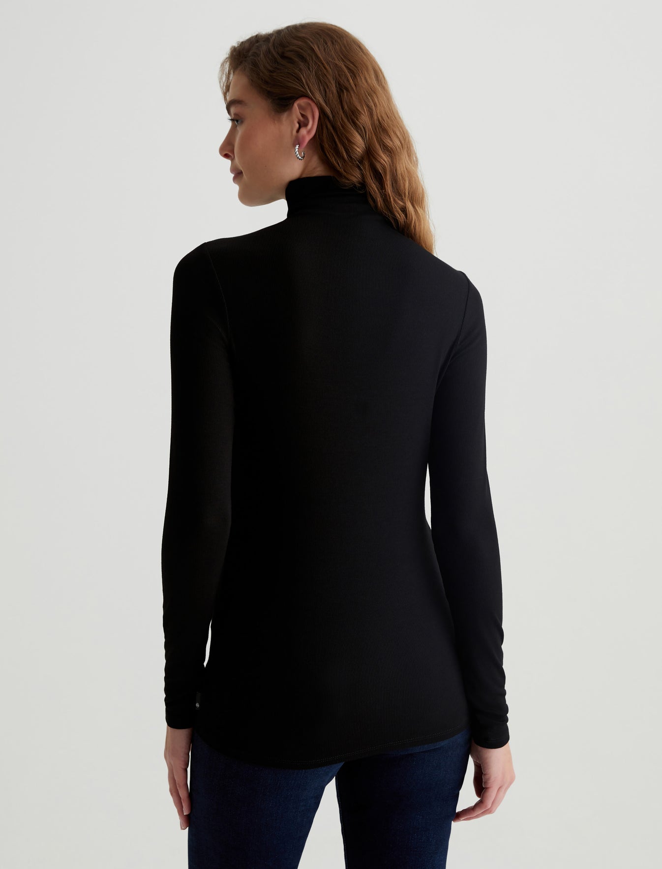 Chels Turtleneck True Black Slim Fit L/S Rib Turtleneck Women Top Photo 7