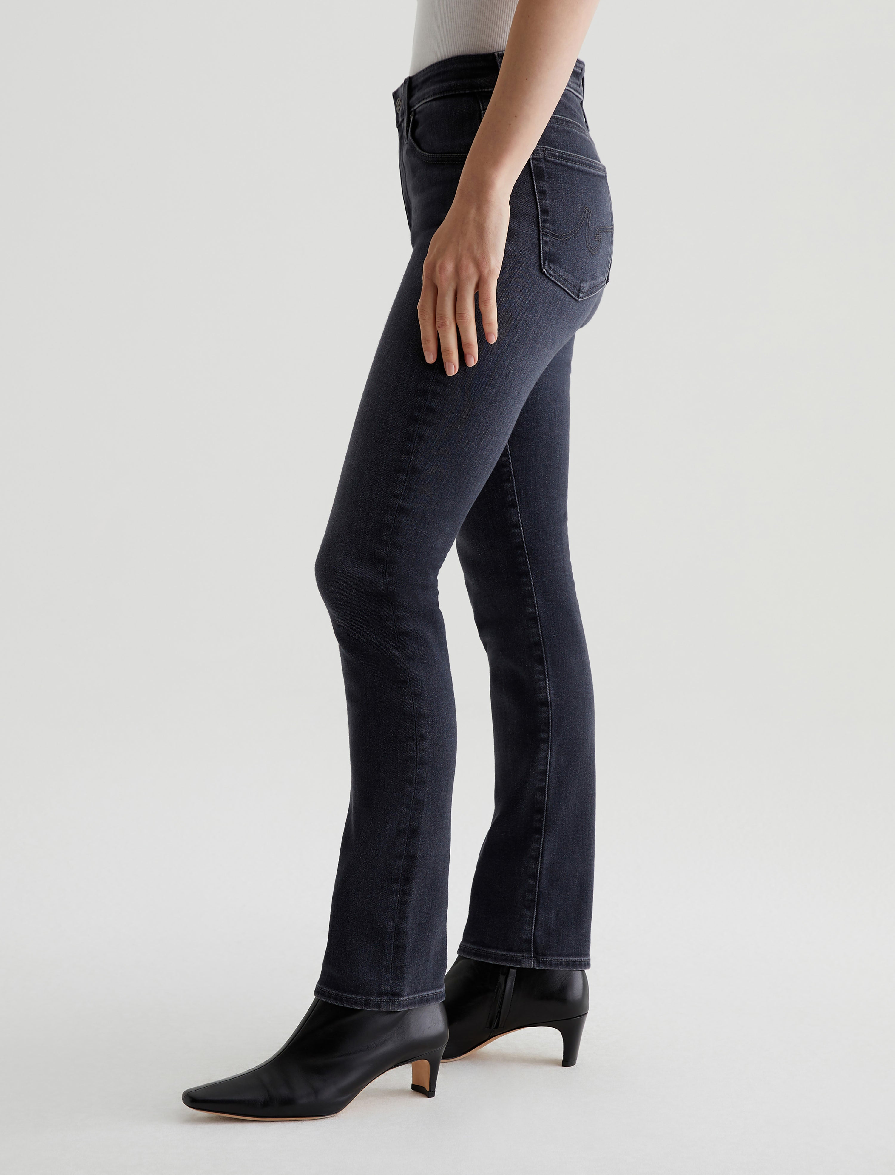 Mari 8 Years Black Salt AG-ed™ High-Rise Slim Straight Leg Denim Women Bottom Photo 5