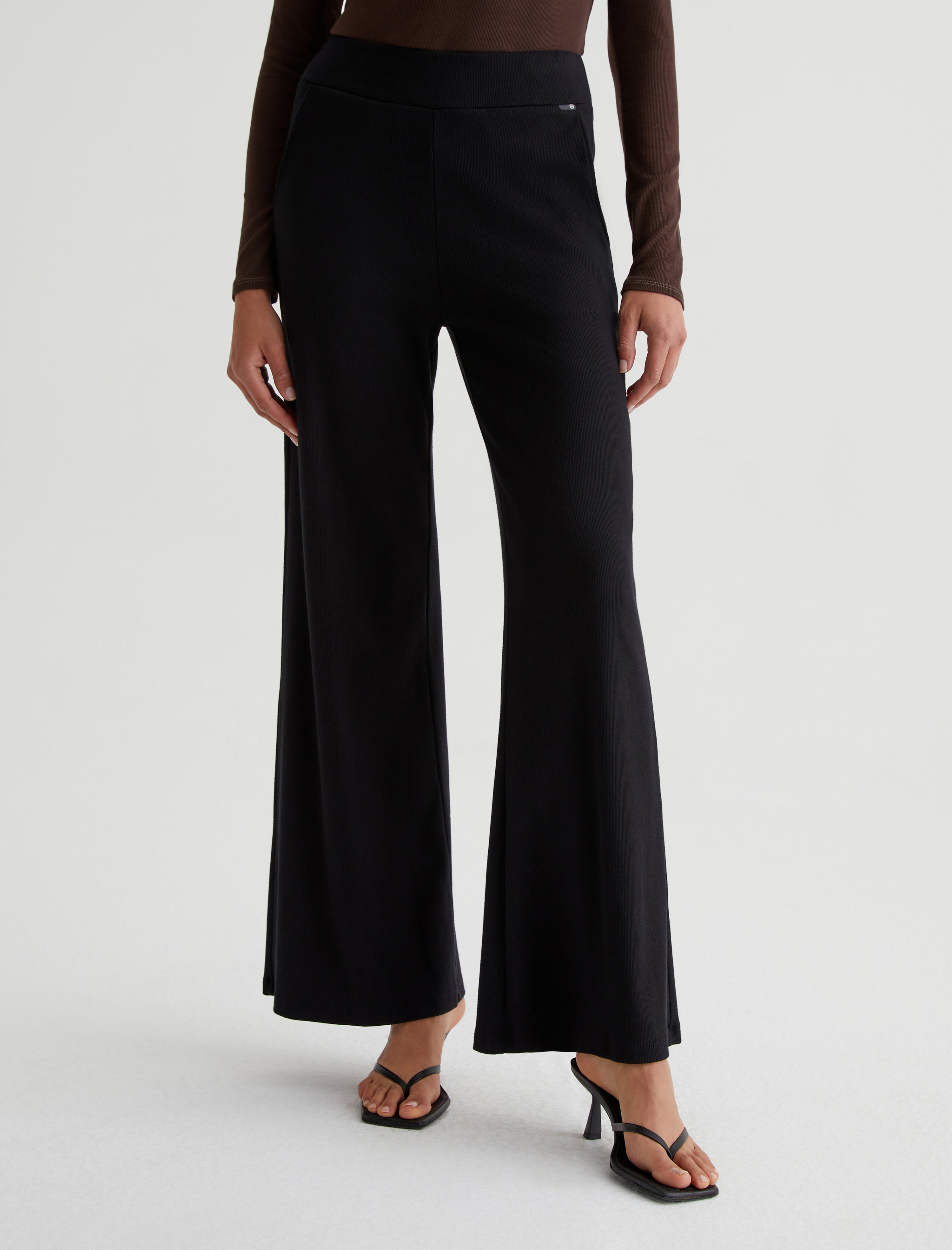 Hibiscus high-rise flared pants